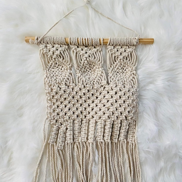 Boho plant lover bamboo wooden Macrame Wall Decor - Picture 2 of 4